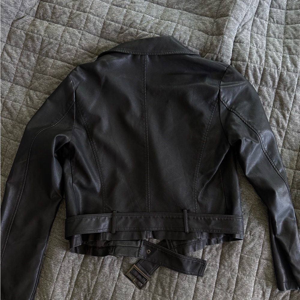 Cielo Basic Faux Leather Motorcycle Jacket - Exce… - image 2